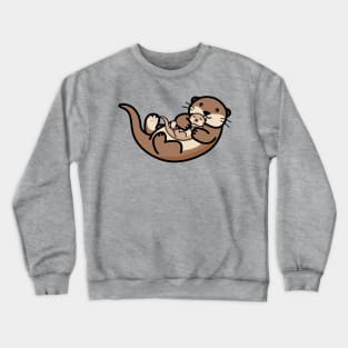 Otter with baby Crewneck Sweatshirt